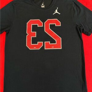 Jordan Black T-Shirt with Red Graphic size L